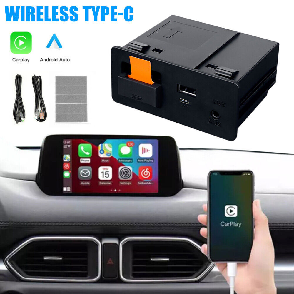 For Mazda 3 6 CX3 CX5 Wireless Type C+USB Carplay Android Auto