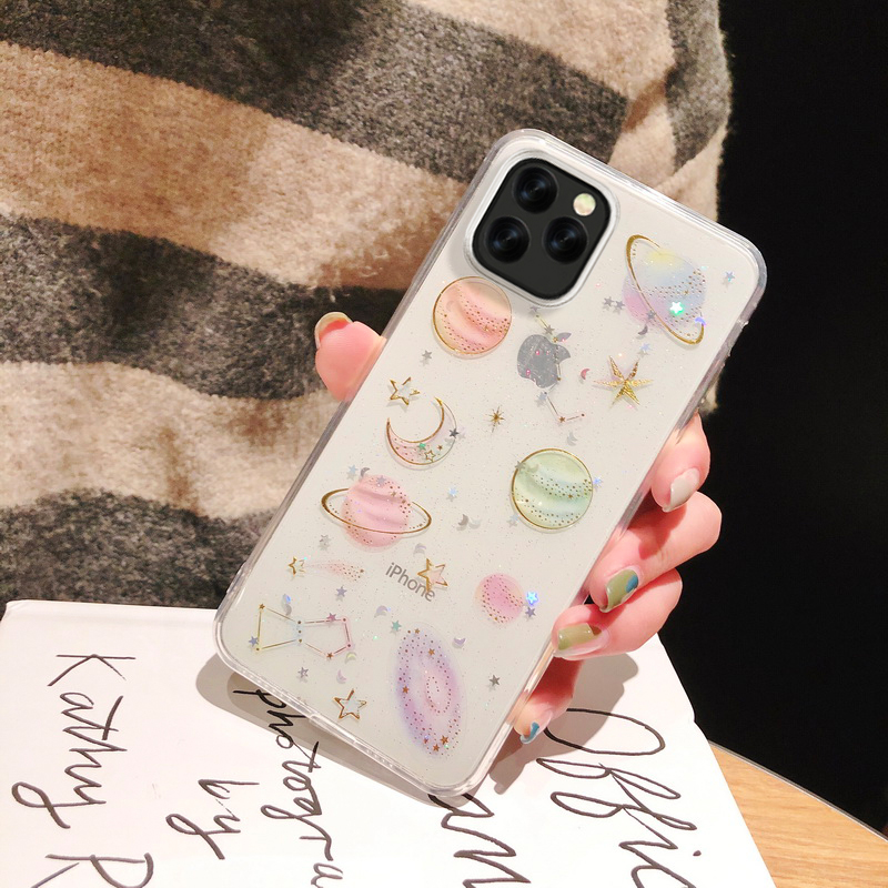 For iPhone 12 Mini 11 Pro Max XS XR 7 8 Plus Glitter Star Soft Clear ...