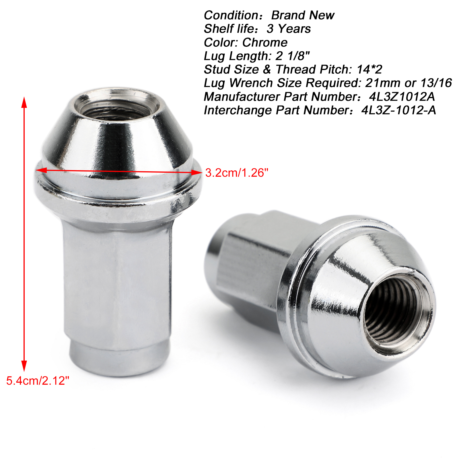 24pcs 14x2 Stainless Lugs Nuts For Ford F150 Expedition Lug 4l3z 1012 A Usa Ebay 4204