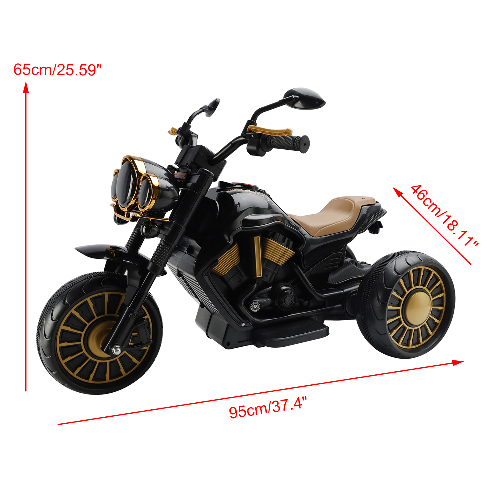 3 Wheel Kids Ride On Motorcycle