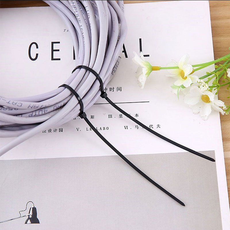 Tie Black//White Multifunction Zip Wire Quality 20cm Nylon Cable Self-Locking