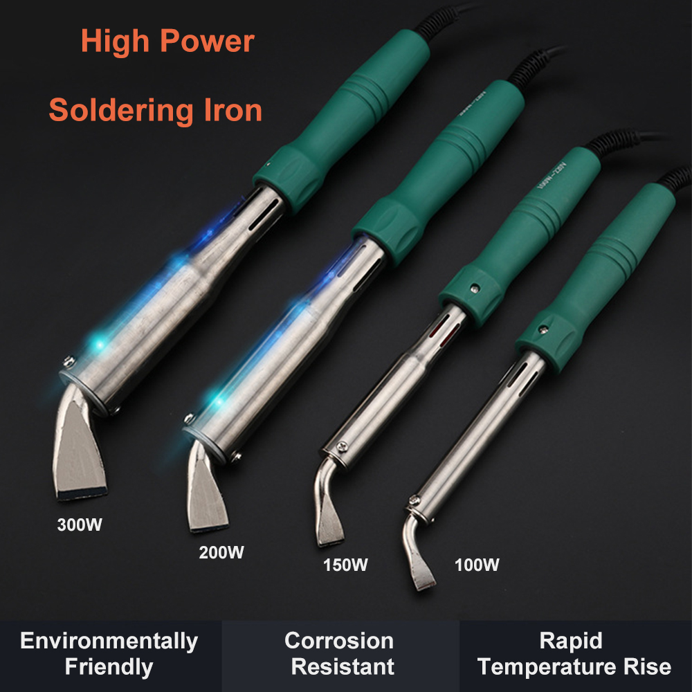 220V 100//150W//200//300W High Power Electric Soldering Iron Chisel Point Copper