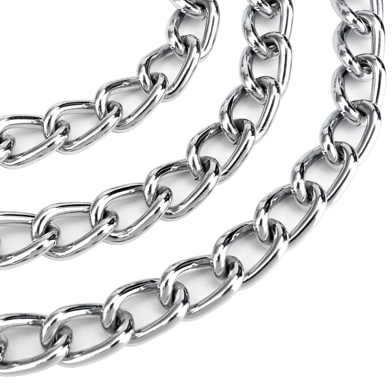 Heavy Duty Long Metal Dog Chain Lead with Padded Handle Strong Control