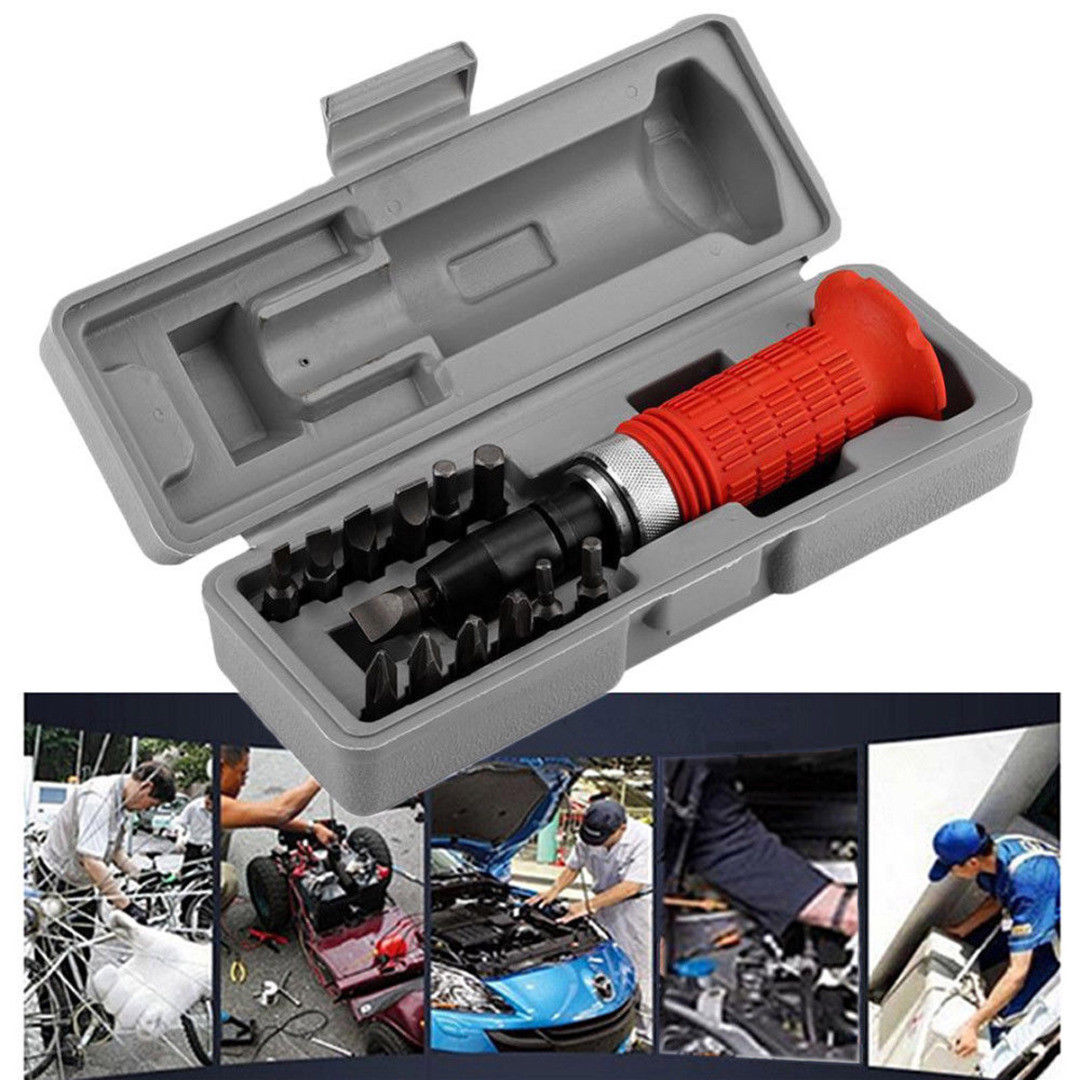 14Pcs Heavy Duty Impact Driver Bits Screwdriver Set Tool Socket Kit with Case US