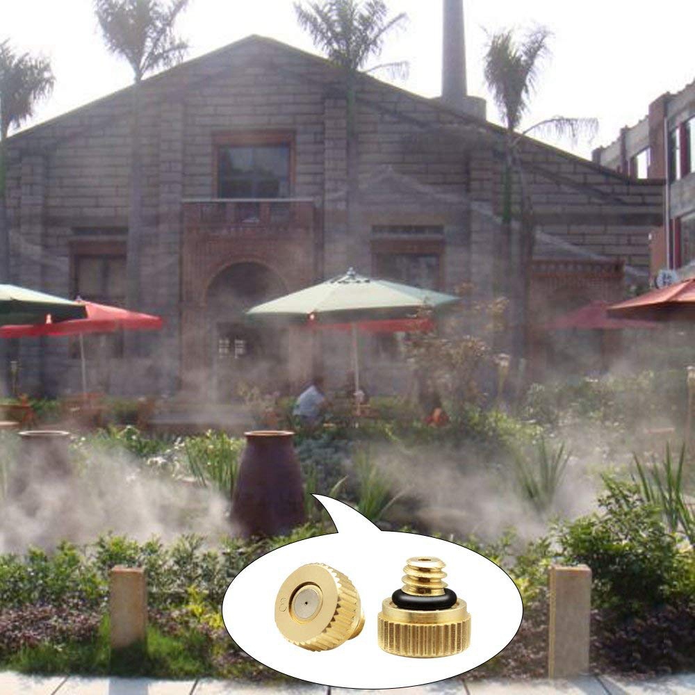 Brass Misting Nozzles Set For Outdoor Cooling Water Mist Fog Spray