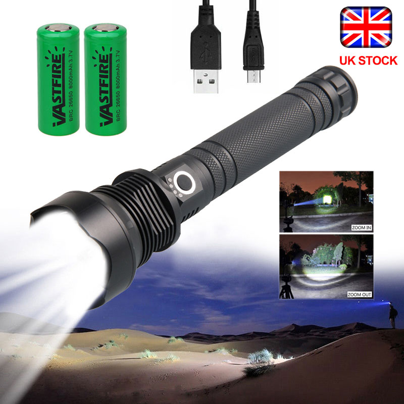 Rechargeable 900000 lumens xhp70 most powerful LED Flashlight USB Zoom