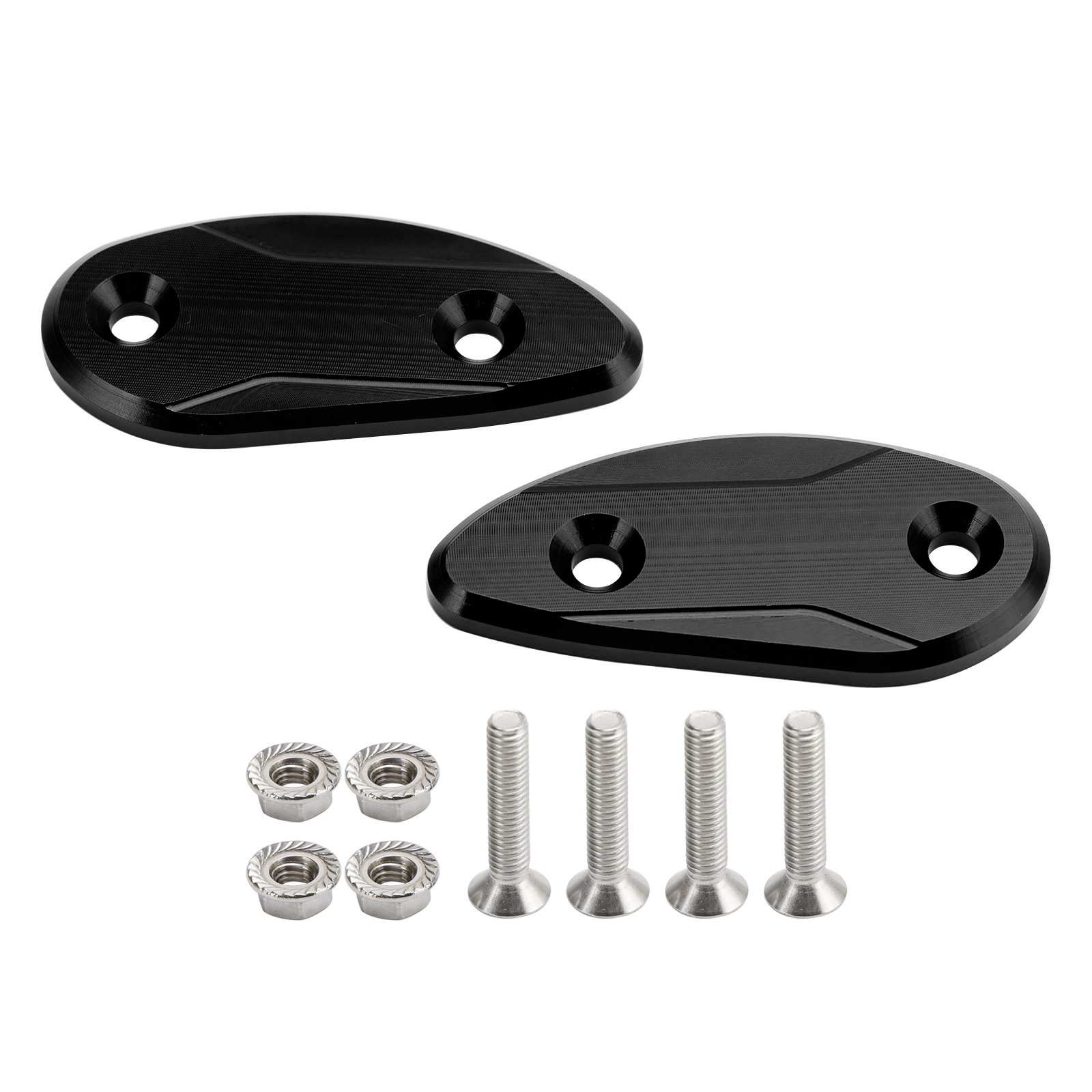 CNC Black Mirror Block Off Plates For Honda CBR 1000 RR CBR1000RR