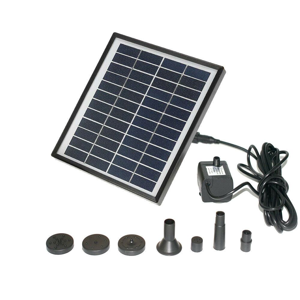 5W 400L/H Solar Panel Powered Water Pump Garden Pond Pool Aquarium ...