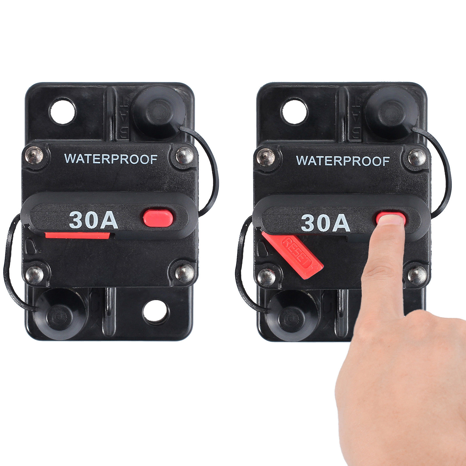 30A AMP Marine Circuit Breaker IP67 Waterproof 12V 24V Panel Mount