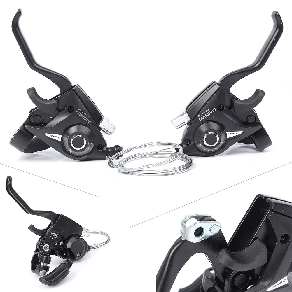 SHIMANO Bike Brake Shifters Set Brake Levers /& Shift Levers ST-EF51-7 3x7S