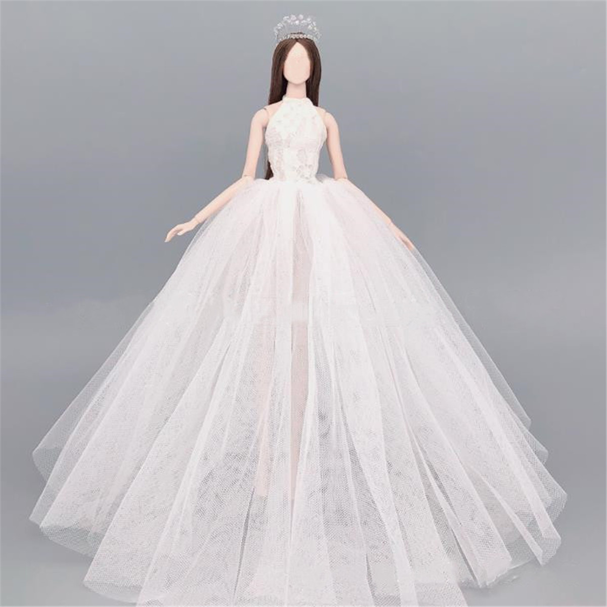 white barbie gown