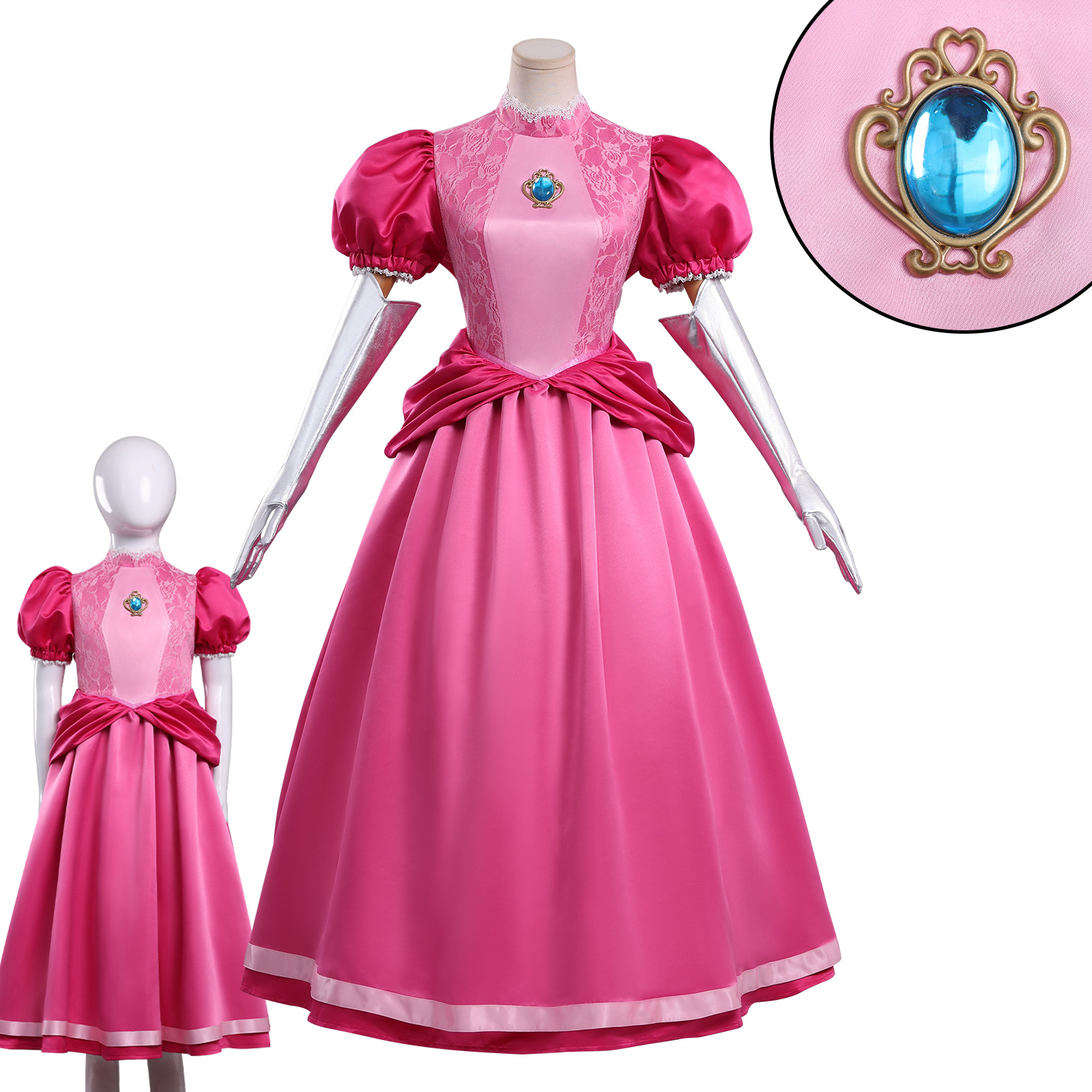 Princess Peach The Super Mario Galaxy Movie Long Dress for Party