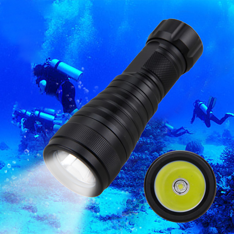 DV022 Scuba Diving Flashlight XML2 LED 10000 Lumens Dive Torch