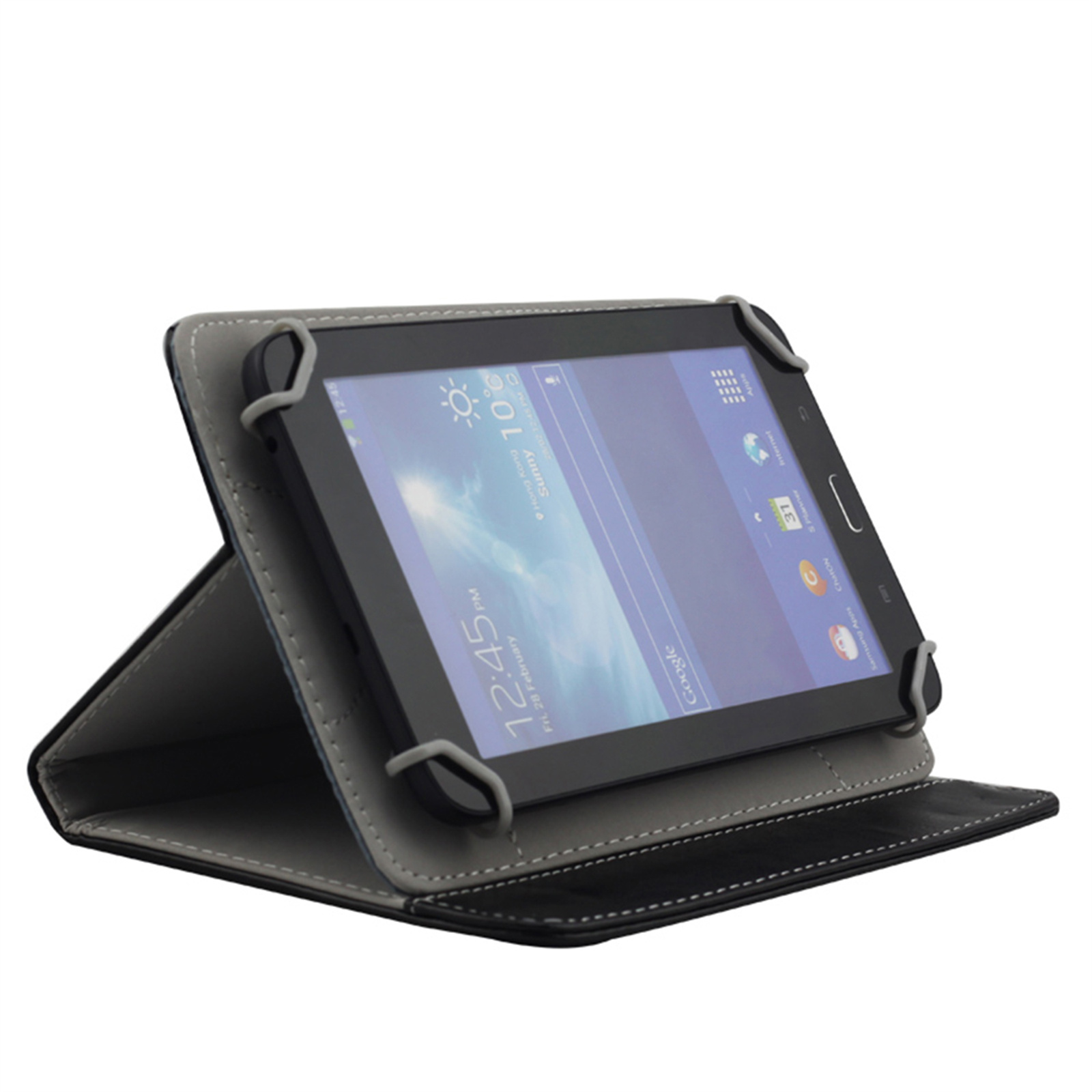 Universal Folding Leather Case Cover For Onn 10.1'' Tablet Pro Model 100003562 - Stand Included
