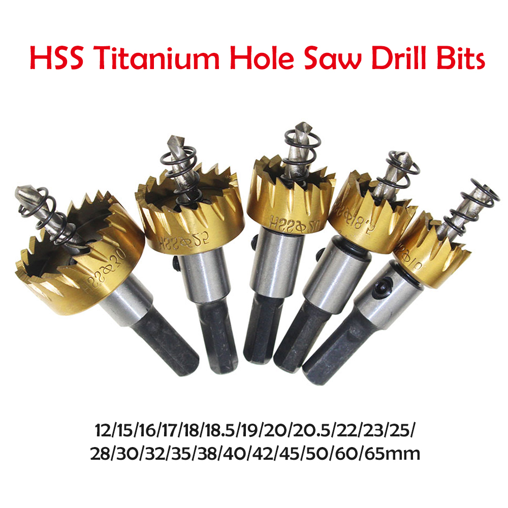 35 mm Haute Vitesse Acier Trou Scie Dent Kits HSS Steel Drill Bits Scie-cloche Cutter Outil Pour METAL