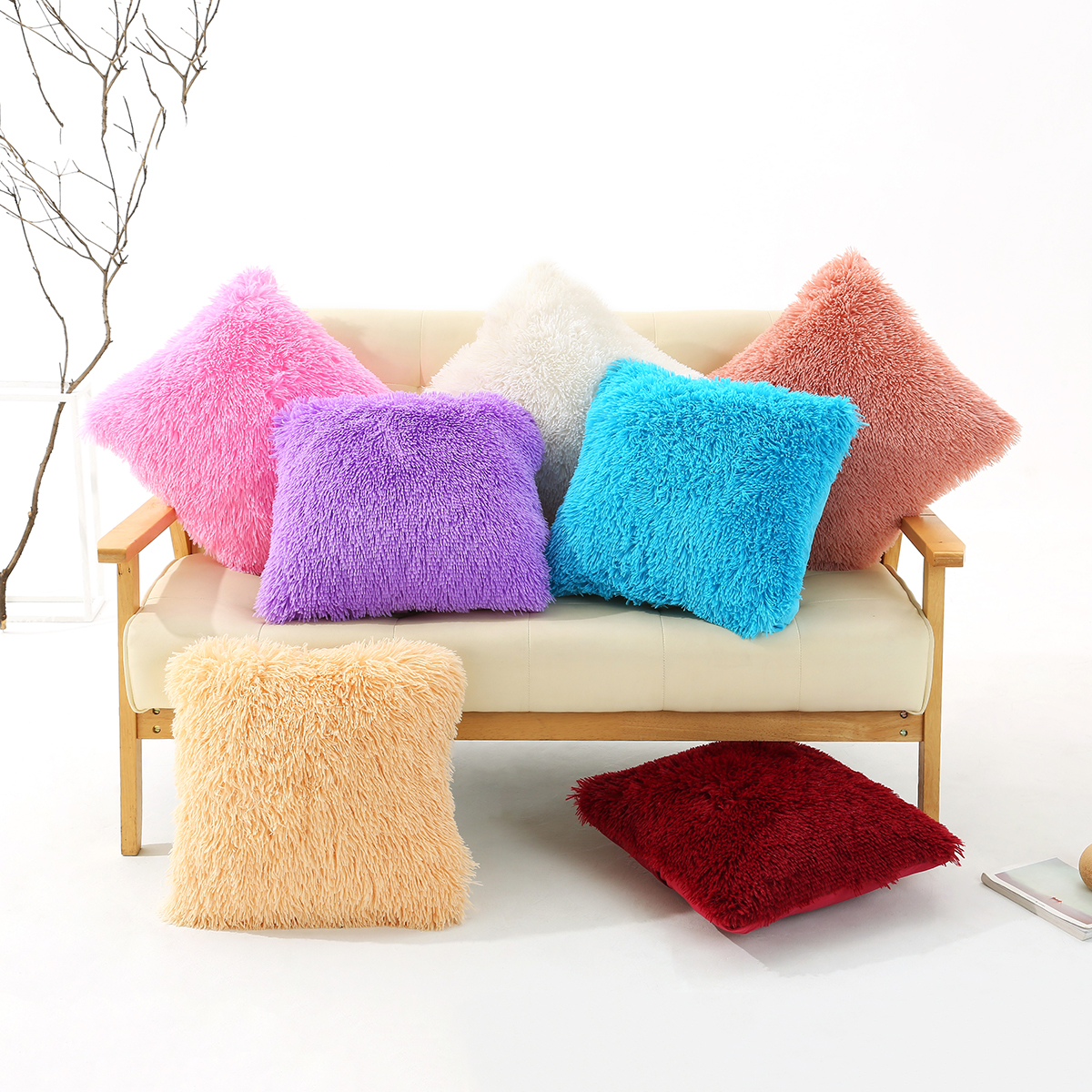 fluffy throw pillow covers