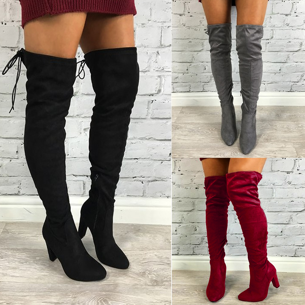 ladies thigh high boots