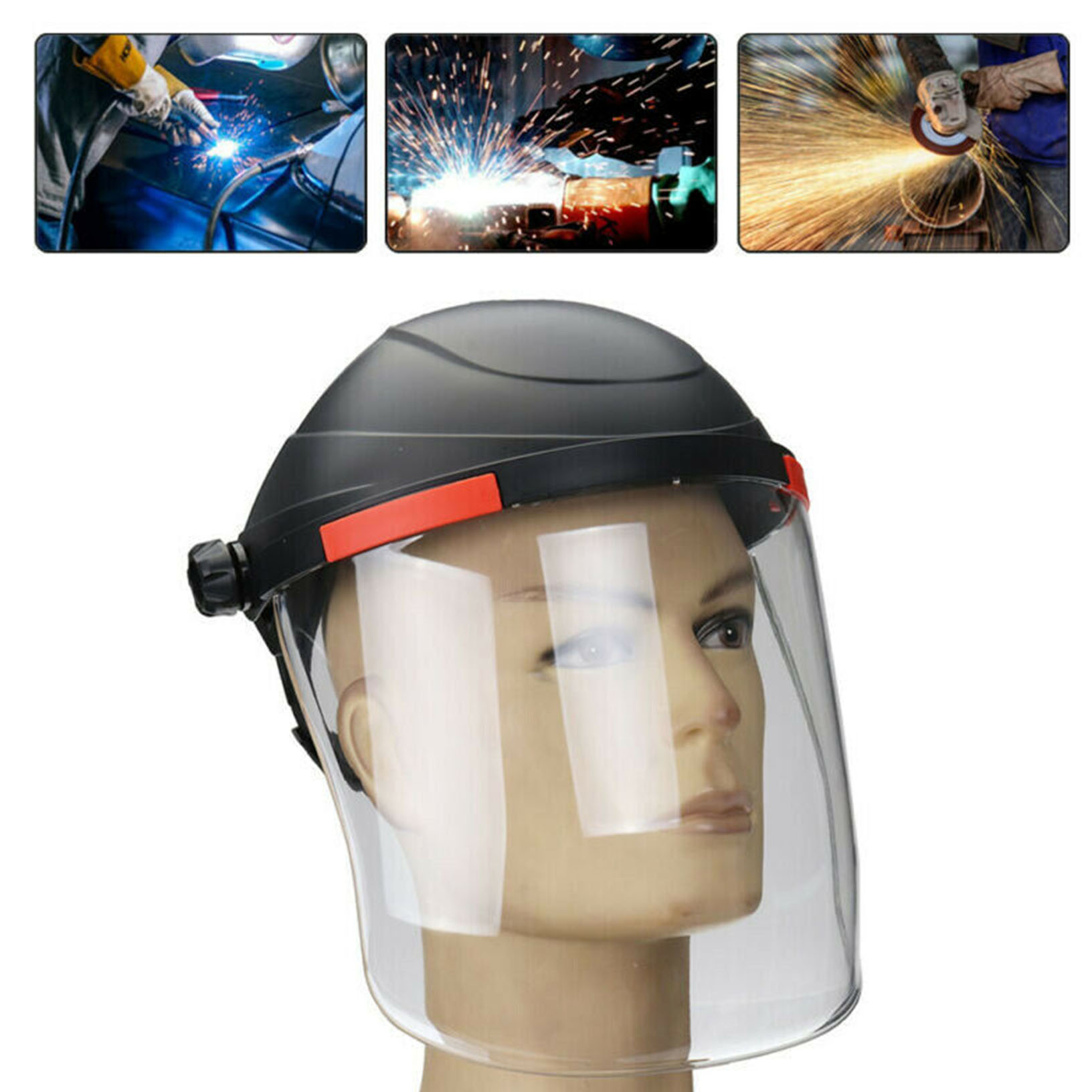 Adjustable Clear Face Visor Cover Shield Safety Workwear Eye Protection Grinding EBay