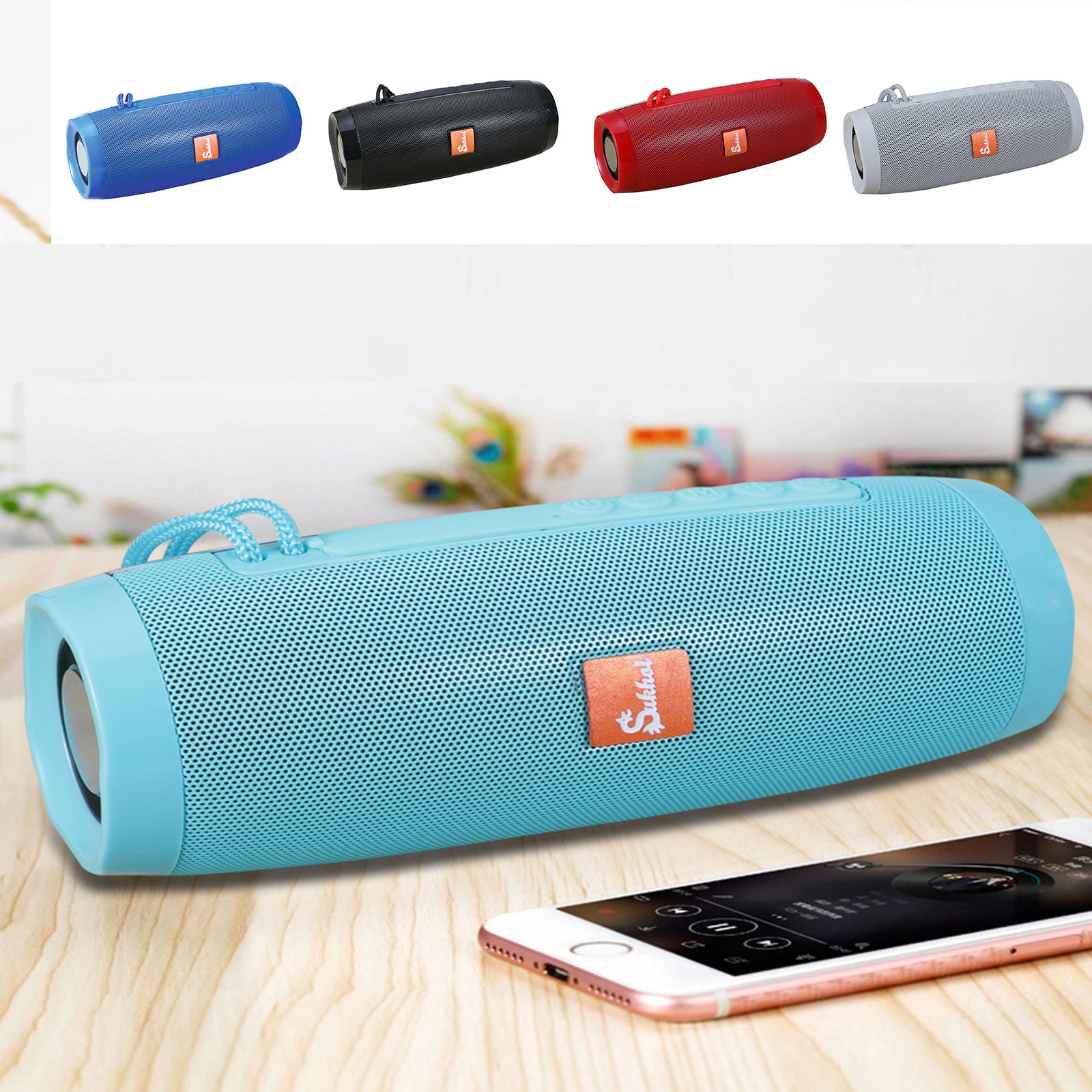 New!Wireless Bluetooth Speaker Waterproof Outdoor Stereo Bass USB FM Radio Audio