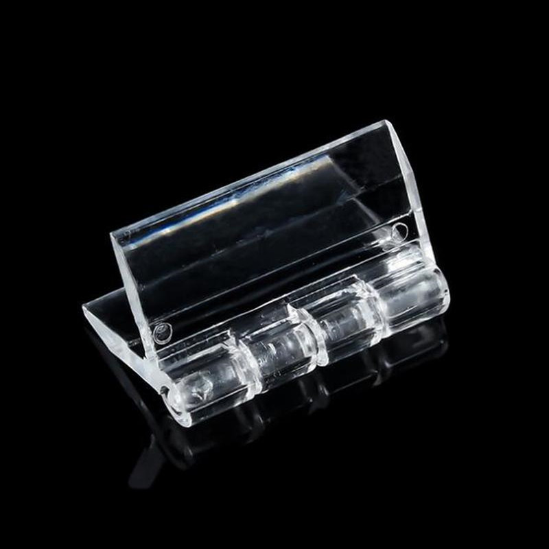 10Pcs Durable Transparent Plastic Folding Hinges Durable Clear Acrylic