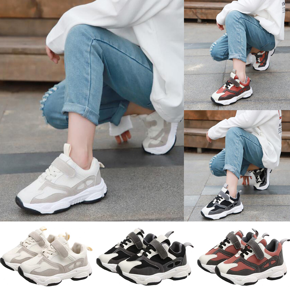 Children/'s Boys Kids Hook /& Loop Casual Trainers Sneakers Size 2-6