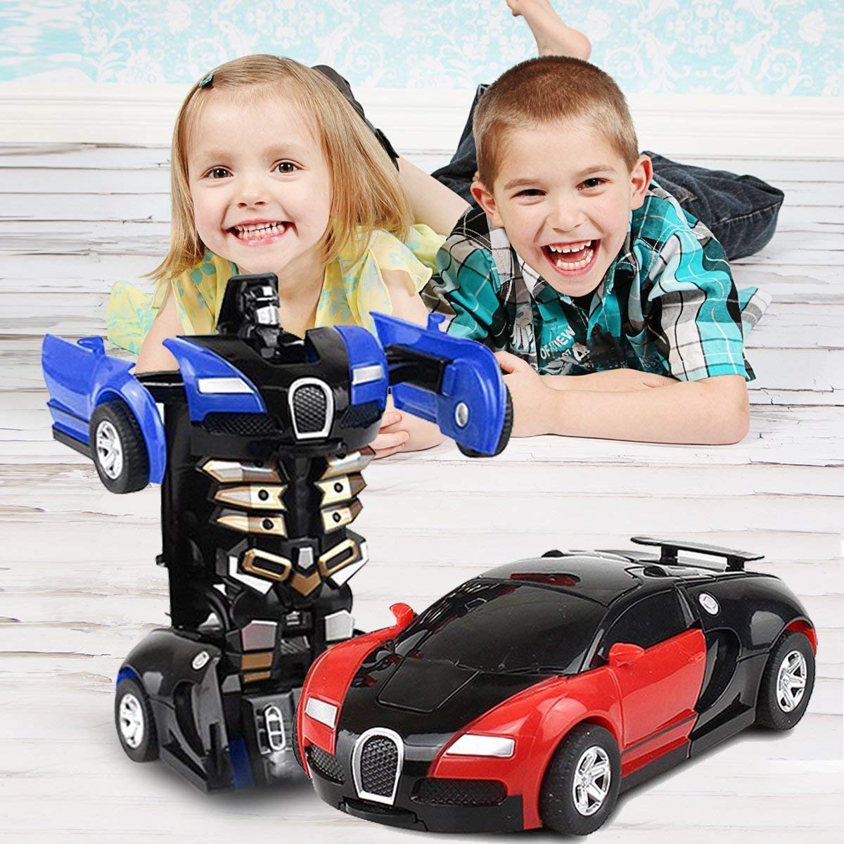 Toys for Kids Transformer  Robot Car Toddler Vehicle Cool Toy Boys Xmas Gift UK