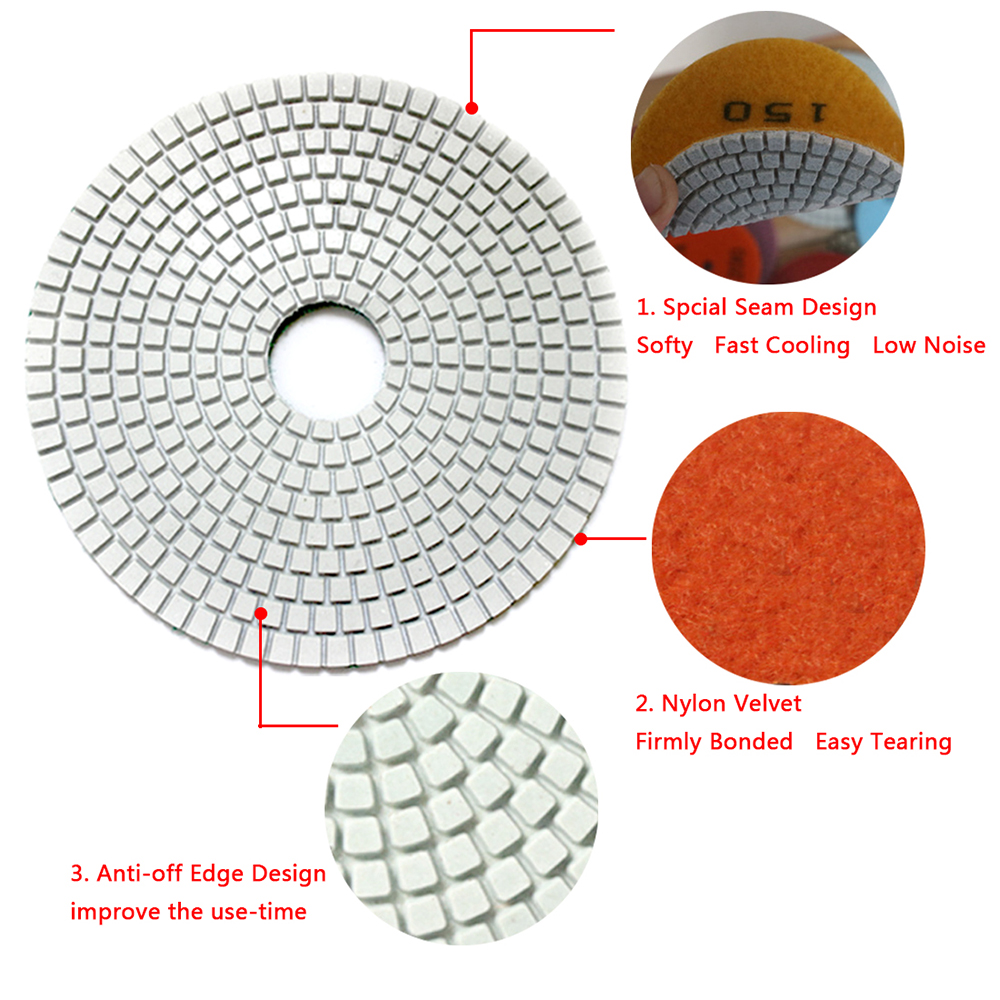 10 x Diamant Schleifscheibe Polierscheibe Naturstein Polierpad Für