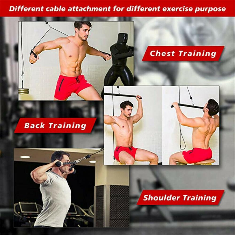 Fitness Diy Pulley Cable Machine System Bicep Tricep Arm ...