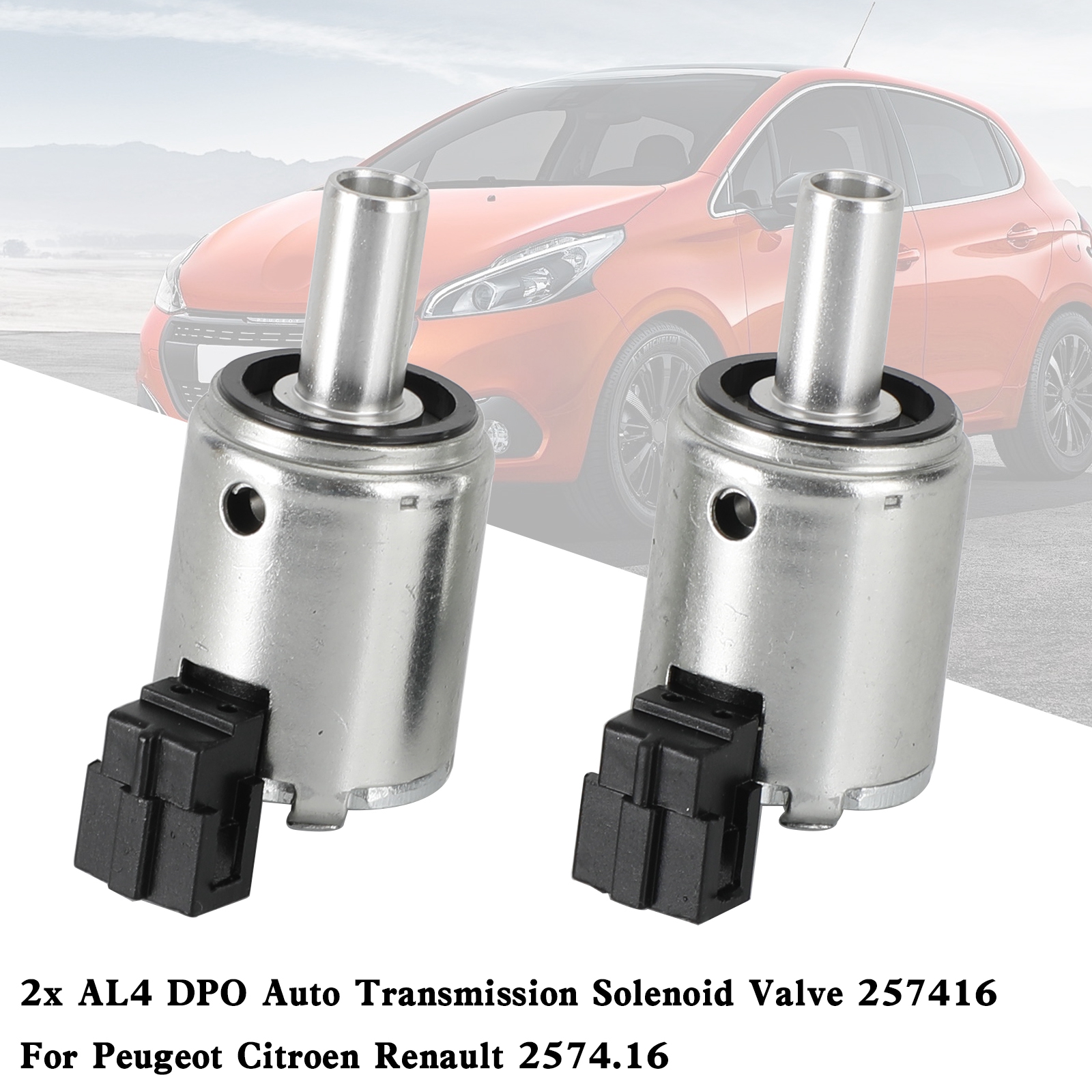 2x AL4 DPO Auto Transmission Solenoid Valve 257416 For Peugeot