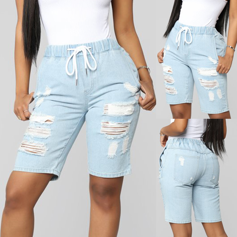 UK Womens Skinny Solid Stretch Shorts Ladies Summer Trousers Hot Pants Size 6-24