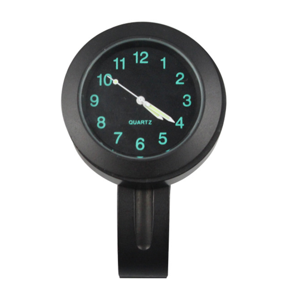 Waterproof 7/8in Motorcycle Bike Handlebar Mount Clock Watch Silver Accessory