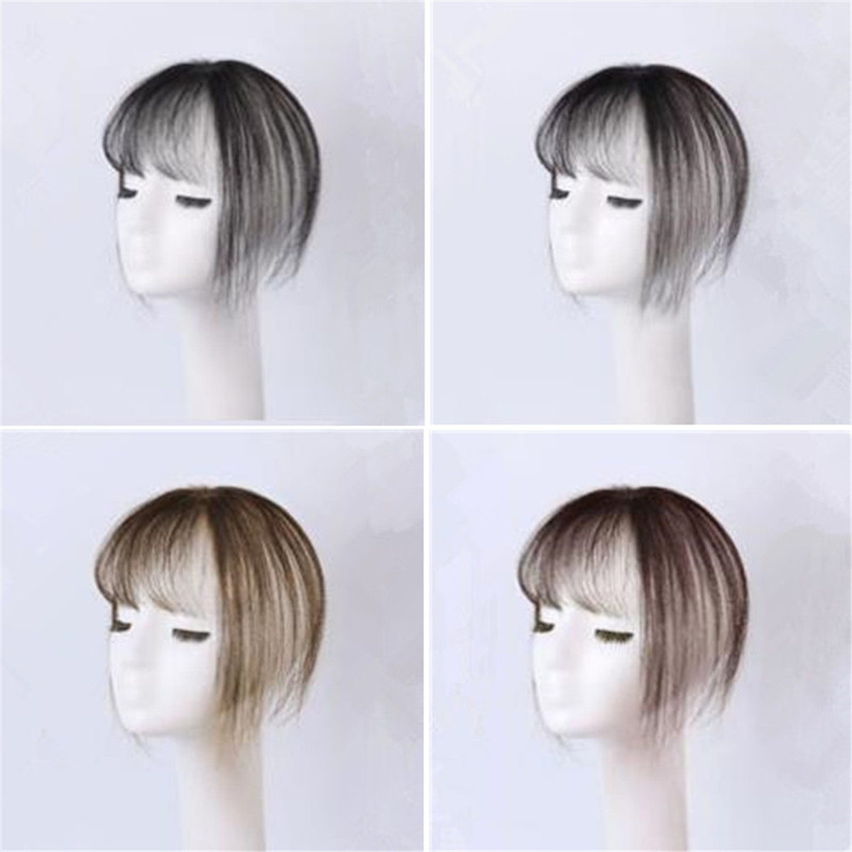 Human Hair Handwoven 3d Air Bangs Thin Fringe Top Pieces