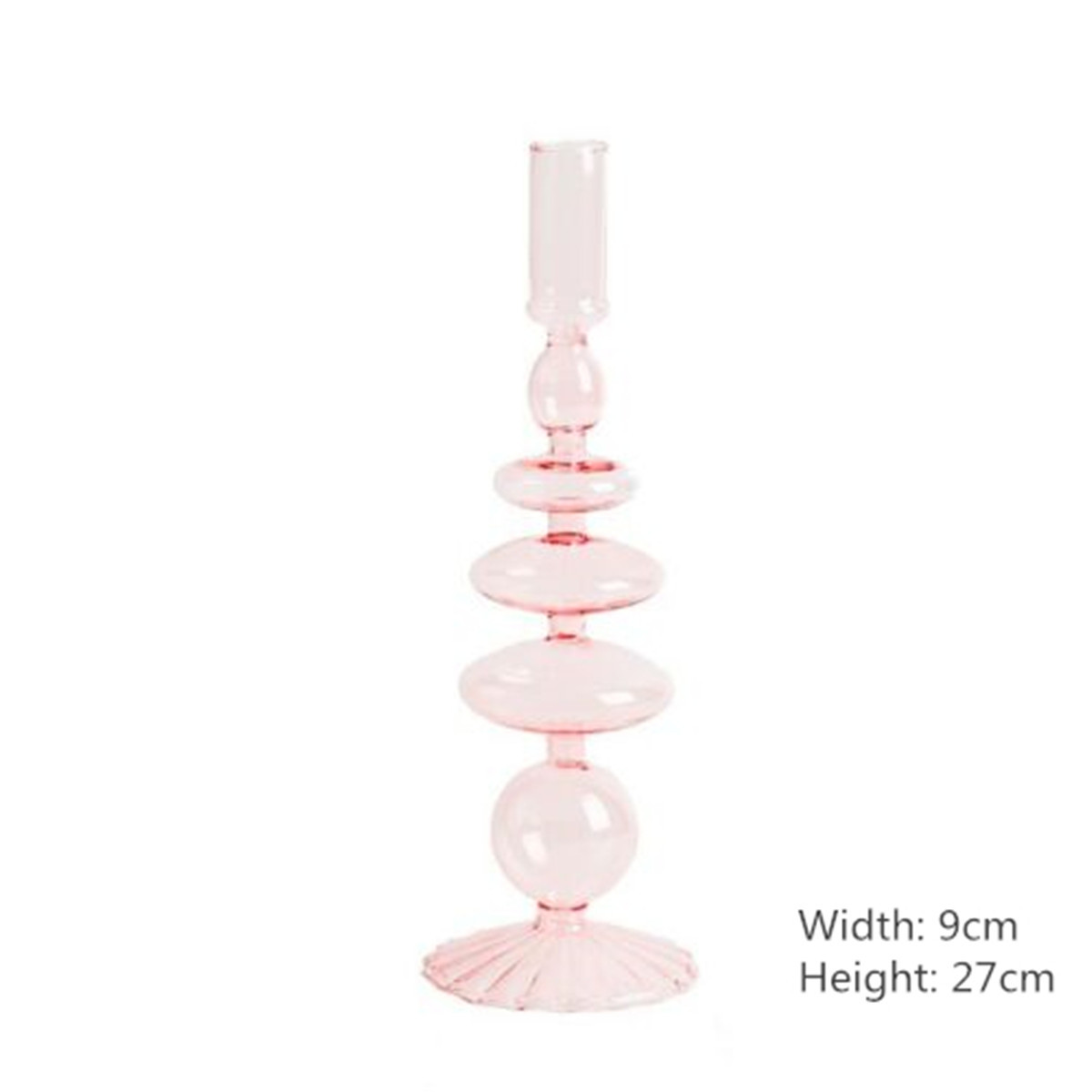 Glass candle holder retro windproof Zen simple candlelight Nordic dinner candle  cover glass tea table decoration