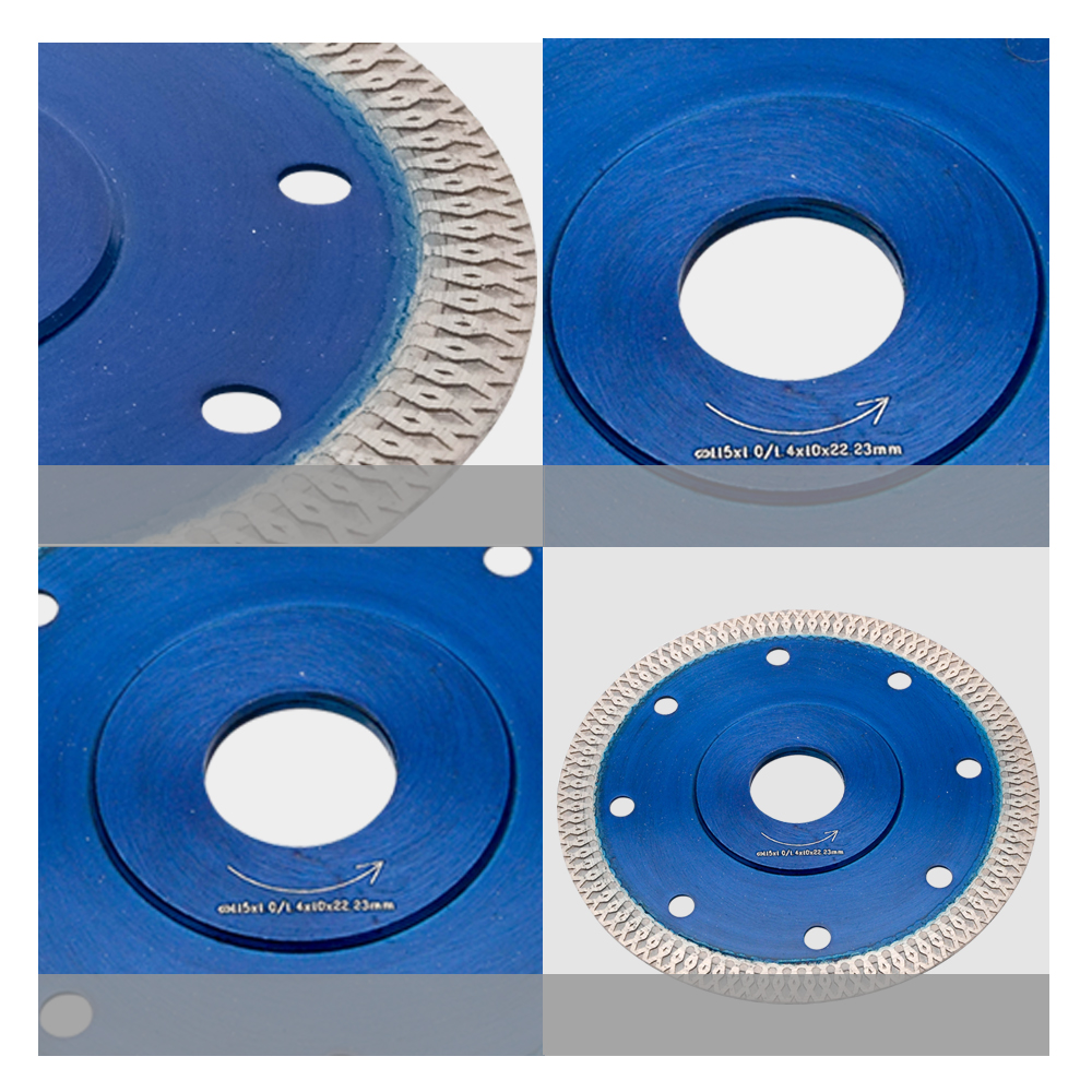 Porcelain Tile Cutting Diamond Blade Discs Thin Turbo 115mm 4.5in Angle