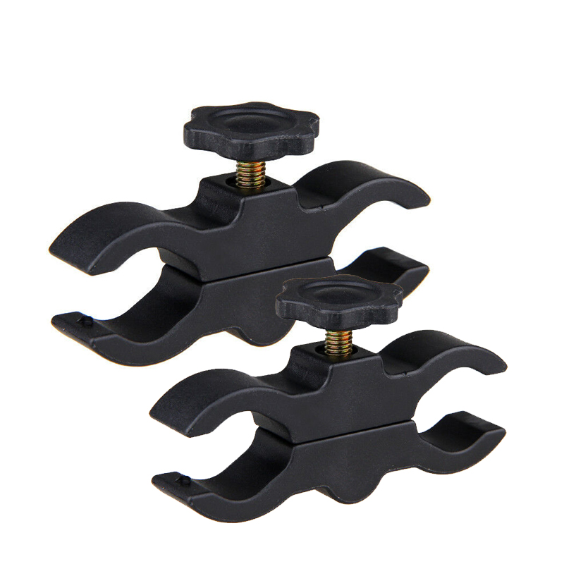 2 Pcs Adjustable Clamp Mount Clip Holder For Flashlight Torch Laser