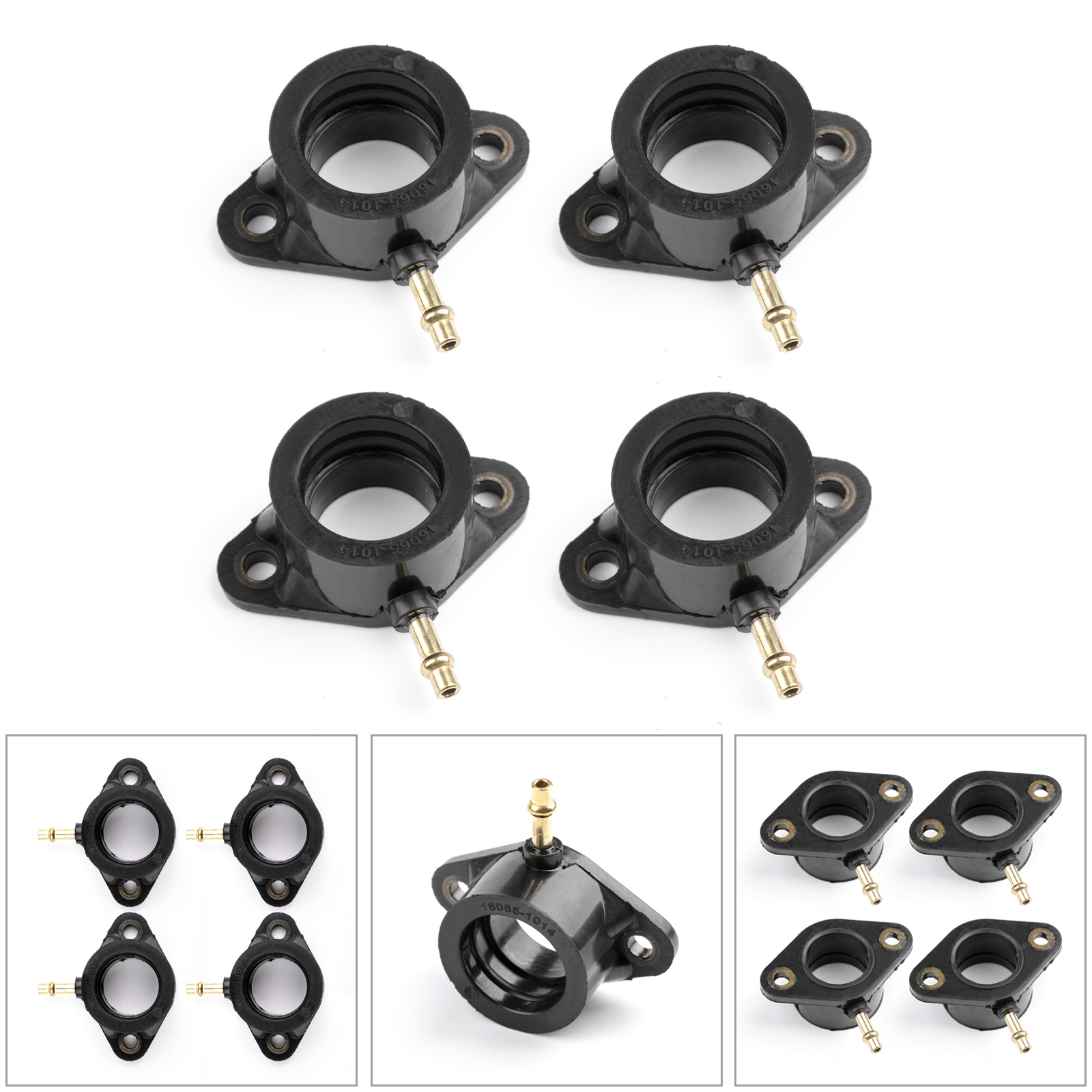 4x Carb Intake Manifold Boots For Kawasaki Z400J KZ500B KZ550 Ltd