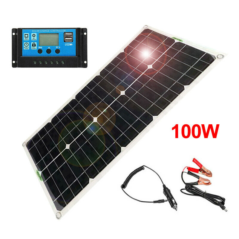 100W 12V Solar Set Solaranlage Solarpanel Inselanlage