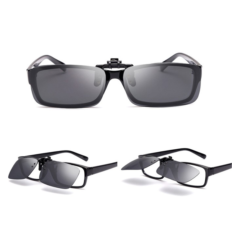 Nachtsicht Entspiegelt Polarisiert Clip on Fahren Brille Sonnenbrille ...