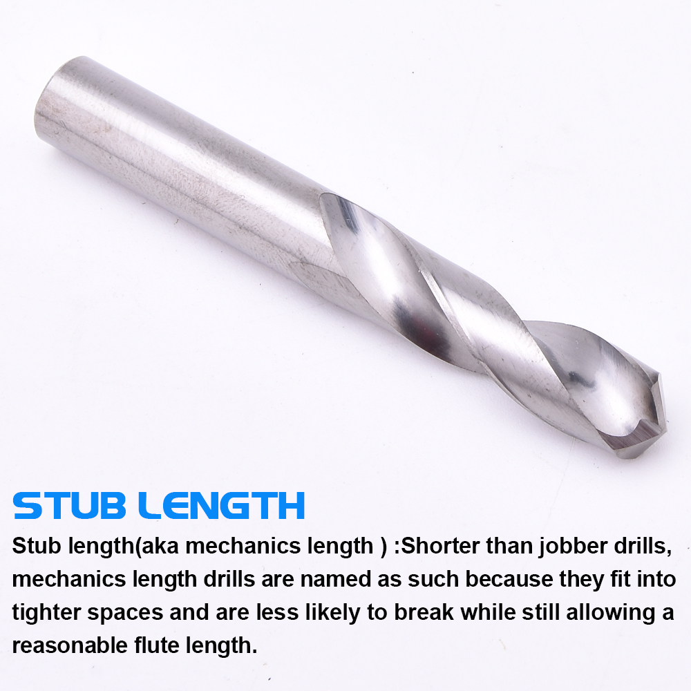 3mm YG6 Solid Carbide Stub Jobber Twist Drills Bit Precision Stainless