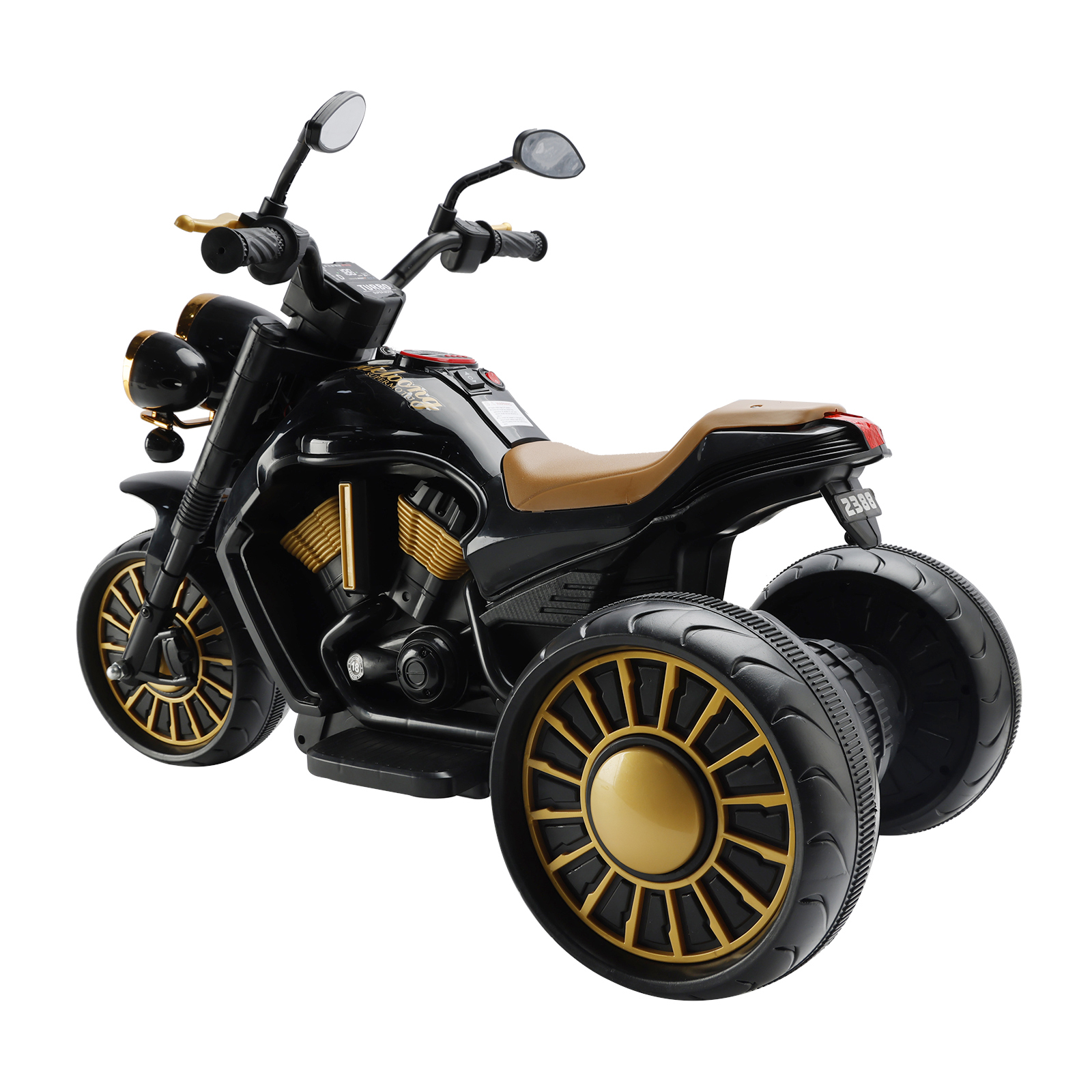 3 Wheel Kids Ride On Motorcycle - Side View