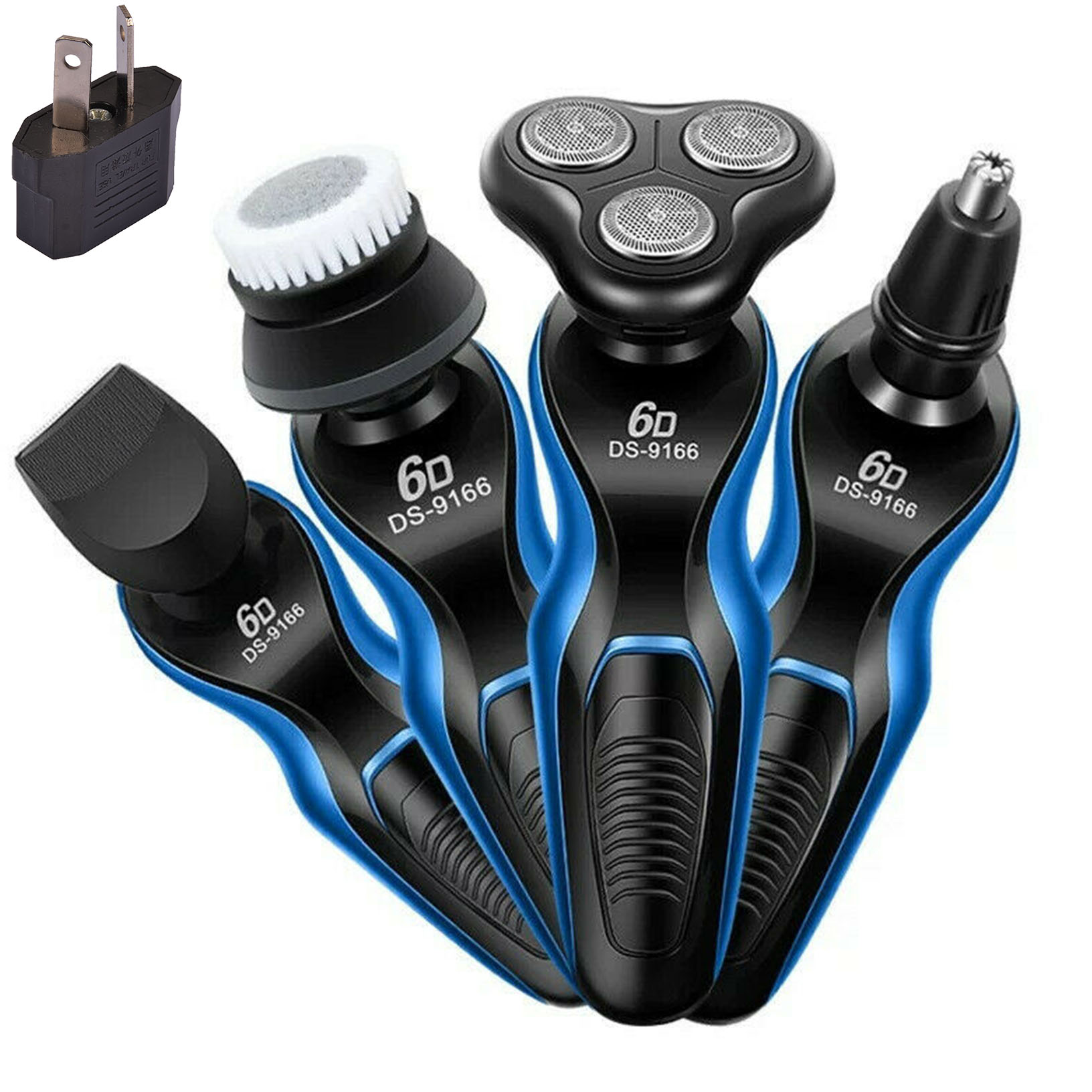4 In1 6D Electric Razor Beard Shaver For Mens Waterproof Cordless