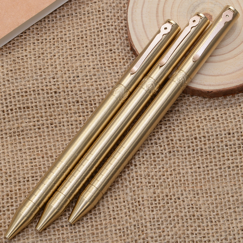 Tactical Pen Handmade Bamboo Type Brass Pen Ball Point Pen Signature Pen Collect