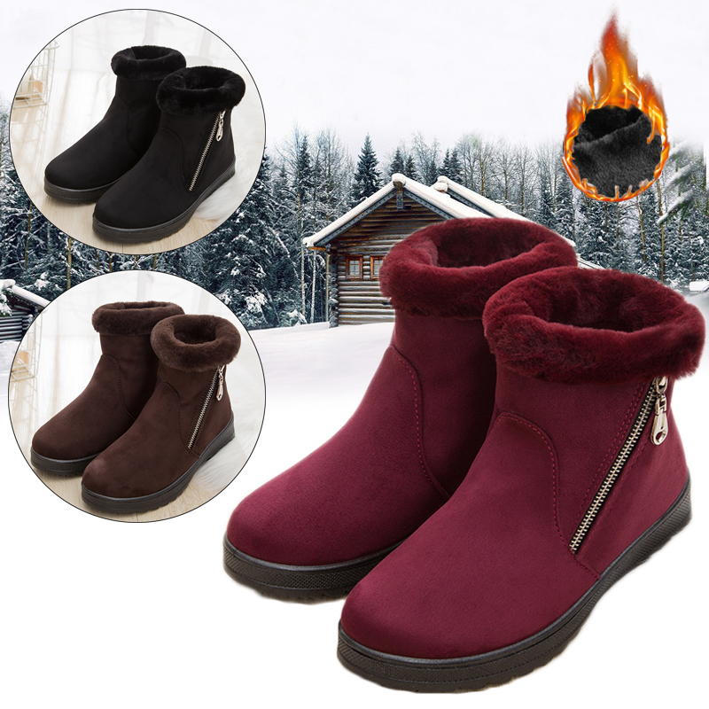 women's winter boots with side zipper