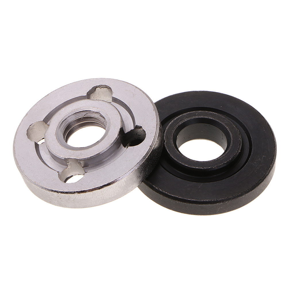 Steel M10 Angle Grinder Gear Flange Kit Lock Nut Inner Outer for Makita 9523