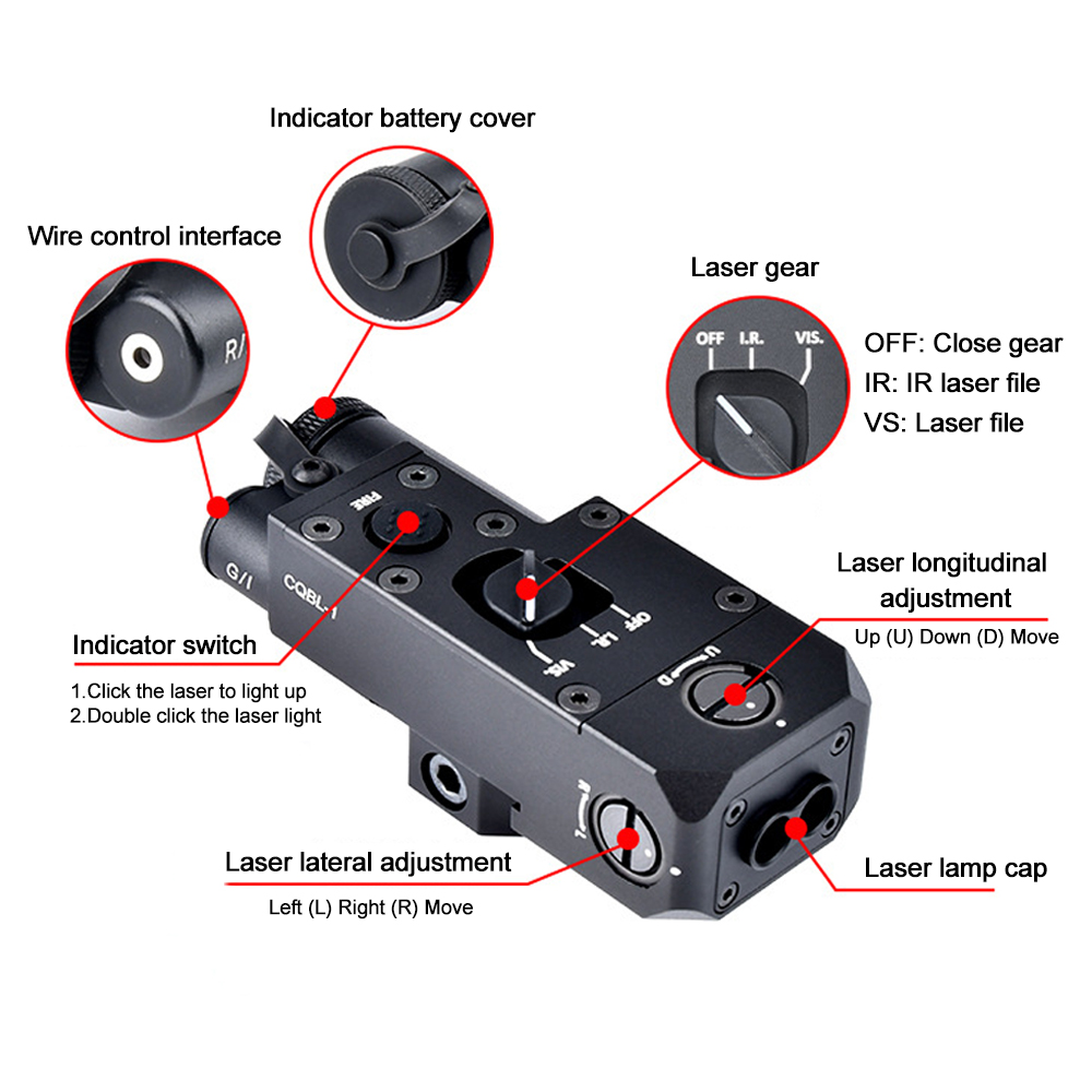 Metal CQBL-1 Laser Mini Green Dot Laser IR Sight Hunting