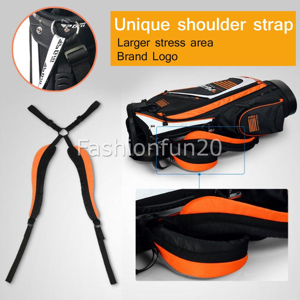 Golf Stand Cart Bag 14-Way Dividers Double Shoulder Straps Organised Easy Carry | eBay