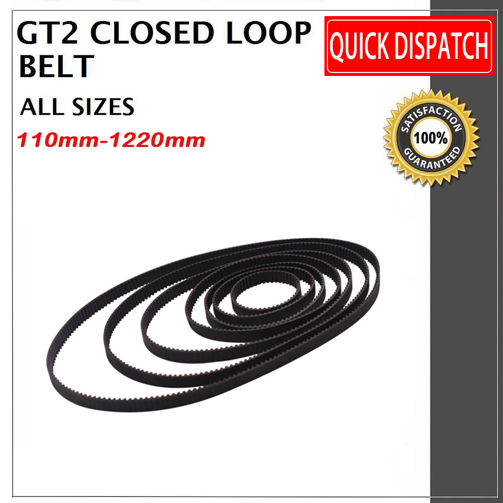 3D Printer GT2 Timing Belt 6mm Width Closed Loop 2GT-6mm Synchronous Belt CNC