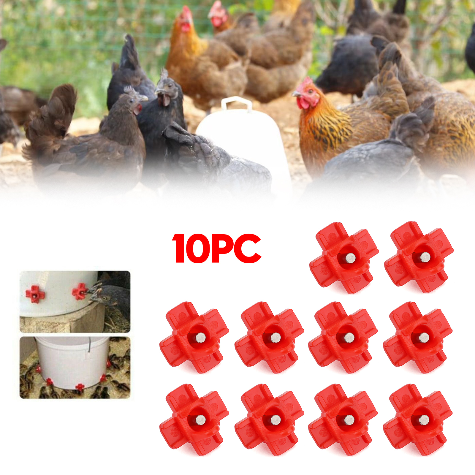 10 Horizontal Side Mount Chicken Nipples Water Automatic Poultry Ca Ebay