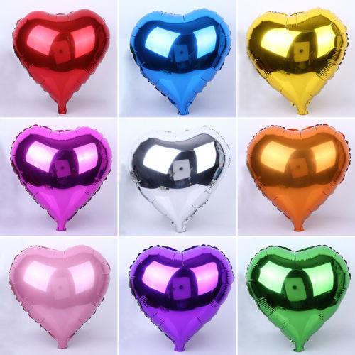 12//18//32/'/'Heart Star Shape Foil Helium Balloons Wedding Birthday Party Balloons