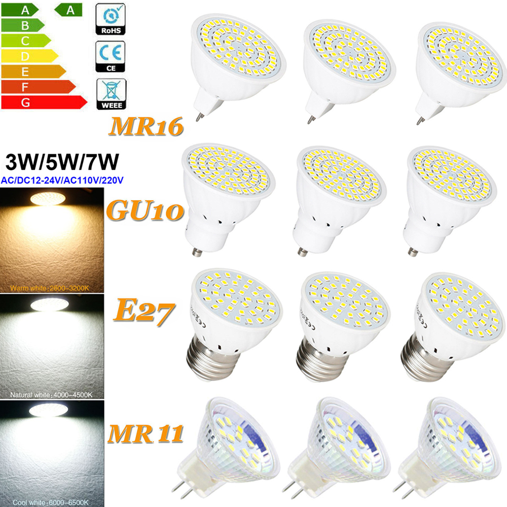 1-10X GU10 5W 7W LED Bulb Lamp Spot Light Cool Warm Energy Saving Lights Bulb UK